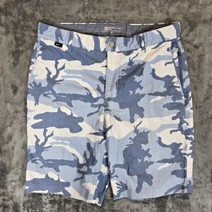 Nike Dri-Fit Golf Modern Fit Blue Camo Camouflage Shorts Size 32